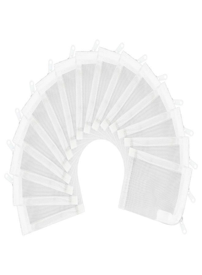 AQUANEAT Aquarium Filter Media Bags 15pcs Fish Tank Extra Fine 100 Micron Mesh Bags with Plastic Zipper for Activated Carbon (3" x 4") - Image 1